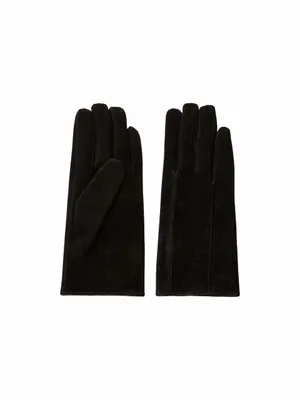 PIECES Damen Handschuh Schwarz Leder PIECES Damen Handschuh Schwarz Leder