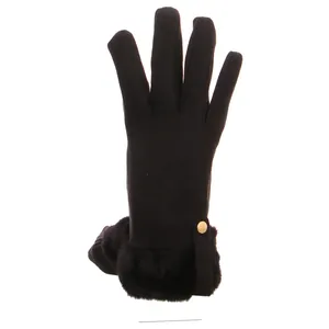 ISOTONER Damen Handschuh Schwarz Leder ISOTONER Damen Handschuh Schwarz Leder