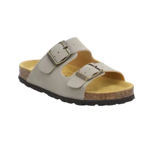 BIOLife Kinder-Pantolette Beige Lederimitat  Mädchen 