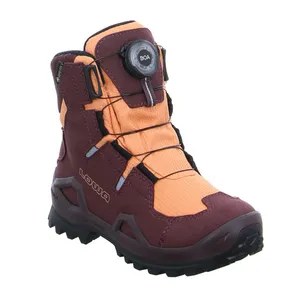 LOWA Winterstiefel Mädchen-Snowboot Membrane Bordeau Textil 