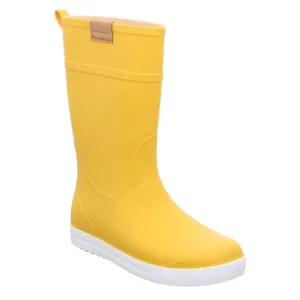 SCHUHDEPOT Damen-Gummistiefel Gelb Leder 