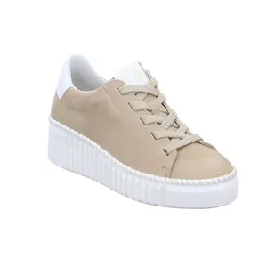 SCHUHENGEL Sneaker Beige Leder  mit Wechselfussbett 