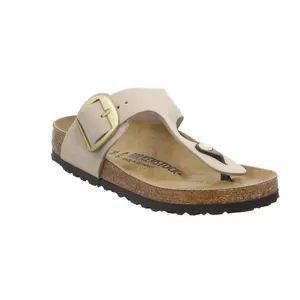 BIRKENSTOCK Bio-Zehentrenner Beige Leder 