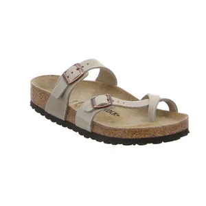 BIRKENSTOCK Bio-Zehentrenner Beige Lederimitat 