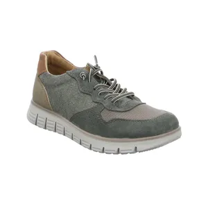 IMAC Halbschuhe Sneaker Stoff Olive Leder IMAC Halbschuhe Sneaker Stoff Olive Leder