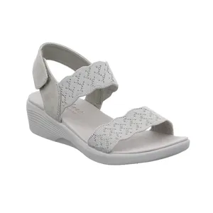 SKECHERS Sandalette Taupe Textil 