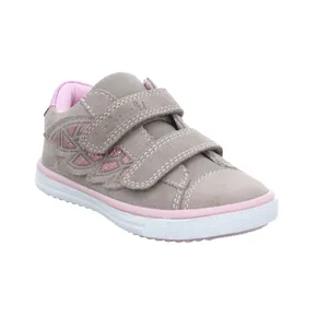 LURCHI Mädchensneaker Kleinkinder-Halbschuh Klett Beige Leder 