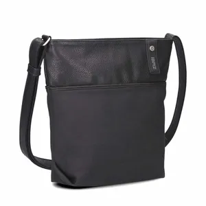 ZWEI Beuteltasche Schwarz Lederimitat 