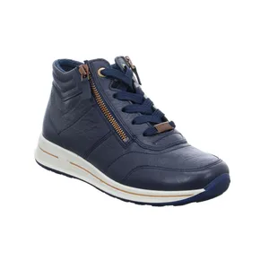 ARA mit Wechselfussbett Comfort-Mid Cut Blau Leder ARA mit Wechselfussbett Comfort-Mid Cut Blau Leder