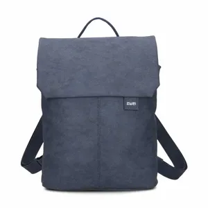 ZWEI Rucksack Blau Lederimitat 