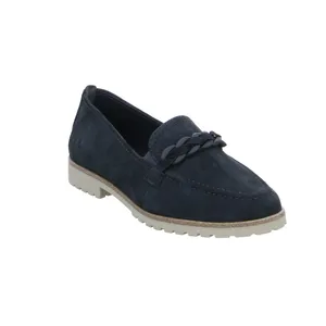 TAMARIS Slipper Navy Leder 