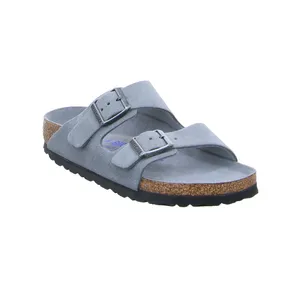 BIRKENSTOCK Bio-Fussbett Grau Leder 