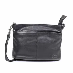 BEAR DESIGN Umhängetasche Schwarz Leder 
