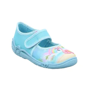 SUPERFIT Kinder-Hausschuh Türkis Textil Mädchen SUPERFIT Kinder-Hausschuh Türkis Textil Mädchen