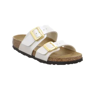BIRKENSTOCK Bio-Fussbett Offwhite Lederimitat 