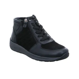 VAN DER LAAN mit 2RV Comfort-Mid Cut Sneaker Schwarz Leder 