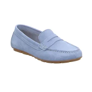 SCHUHENGEL Mokassin Hellblau Leder  "Super leicht" 