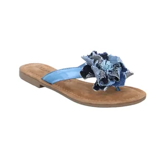 LAZAMANI Zehentrenner-FlipFlop Jeansblau Leder LAZAMANI Zehentrenner-FlipFlop Jeansblau Leder