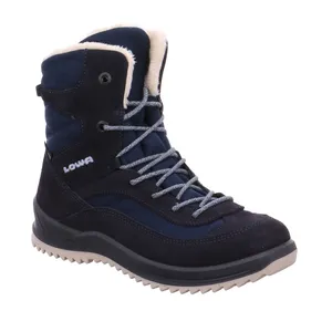 LOWA Winter-Sneaker, high Mädchen-Snowboot Membrane Dunkelblau Textil 