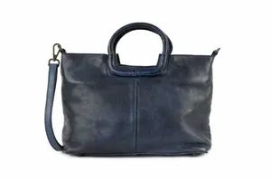 BEAR DESIGN Umhängetasche Dunkelblau Leder 
