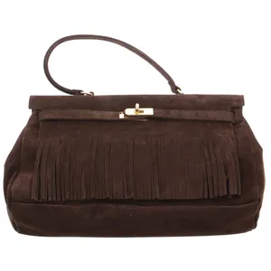 * Henkeltasche Taupe Leder * Henkeltasche Taupe Leder