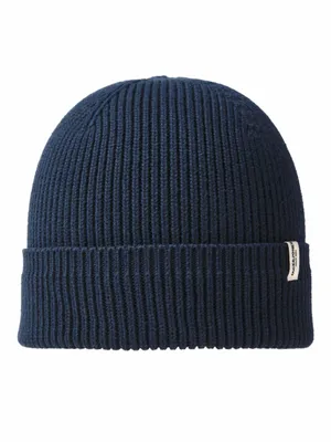 JACK & JONES Rippenstrick mit Umschlag Mütze Blau Textil JACK & JONES Rippenstrick mit Umschlag Mütze Blau Textil