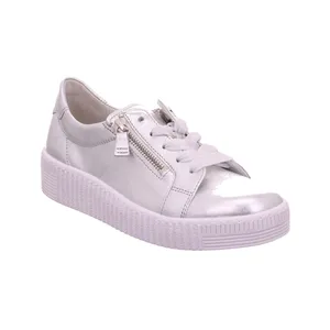 GABOR mit Wechselfussbett Sneaker Silber Leder GABOR mit Wechselfussbett Sneaker Silber Leder