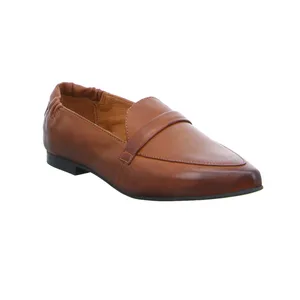 SCHUHENGEL Slipper Cognac Leder SCHUHENGEL Slipper Cognac Leder