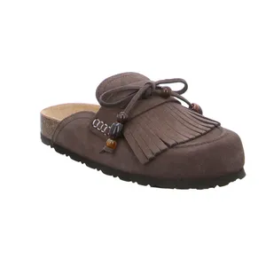 YOKONO Pantolette Braun Leder 