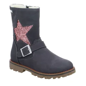 SCHUHENGEL Lederstiefel Kleinkinder-Winterstiefel Grau Leder SCHUHENGEL Lederstiefel Kleinkinder-Winterstiefel Grau Leder