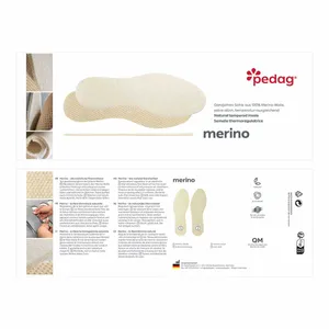 PEDAG Sohlen Offwhite Textil  Merino Sohle 