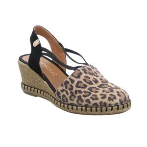 VERBENAS Espadrille-mit Absatz Leopard Leder 