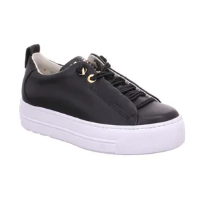 PAUL GREEN Sneaker Schwarz Leder 