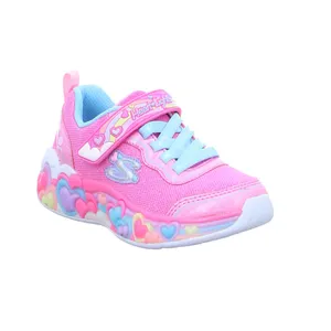 SKECHERS Kleinkinder-Halbschuh Klett Pink Synthetik  Sneaker 