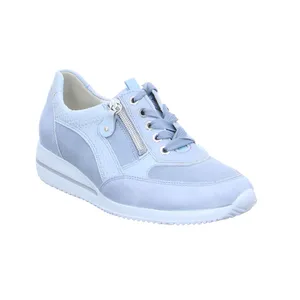 WALDLÄUFER "Confor Pur" Comfort-Schnürer Hellblau Leder 