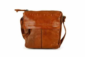BEAR DESIGN Umhängetasche Cognac Leder 
