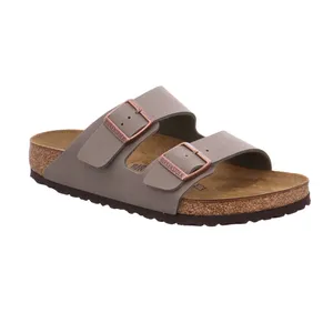 BIRKENSTOCK Bio-Mûles Grau Lederimitat BIRKENSTOCK Bio-Mûles Grau Lederimitat