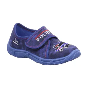 BECK Kinder-Hausschuh Blau Textil  Jungenhausschuh 