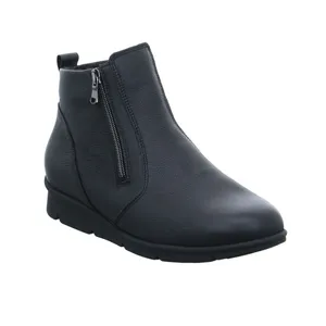 WALDLÄUFER mit Wechselfussbett Comfort-Stiefelette Schwarz Leder WALDLÄUFER mit Wechselfussbett Comfort-Stiefelette Schwarz Leder