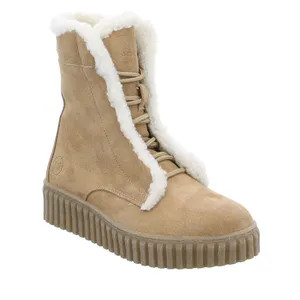 SCHUHENGEL Boot Beige Leder SCHUHENGEL Boot Beige Leder
