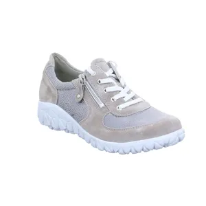 WALDLÄUFER Comfort-Schnürer Grau Leder  "Confor Pur" 