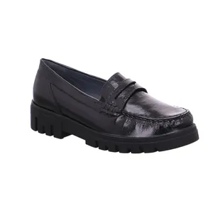 WALDLÄUFER mit Wechselfussbett Comfort-Slipper Schwarz Leder WALDLÄUFER mit Wechselfussbett Comfort-Slipper Schwarz Leder