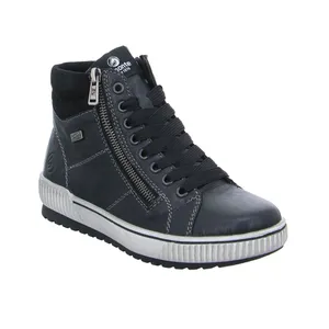 REMONTE mit TEX Membrane Mid Cut Sneaker Schwarz Leder REMONTE mit TEX Membrane Mid Cut Sneaker Schwarz Leder