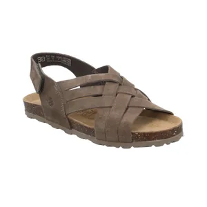 * Bio-Sandalette Taupe Leder 