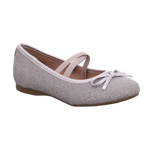INDIGO Festlicher Schuh Mädchen-Ballerina Silber Lederimitat 
