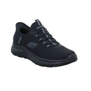 SKECHERS Halbschuhe Sneaker Stoff Schwarz Synthetik 