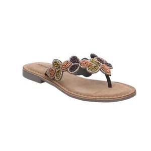 SCHUHENGEL Zehentrenner-FlipFlop Braun Leder SCHUHENGEL Zehentrenner-FlipFlop Braun Leder