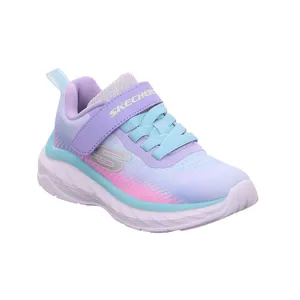 SKECHERS Sneaker Mädchen-Halbschuh Klett Flieder Lederimitat 