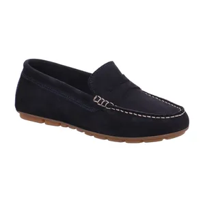 SCHUHENGEL Mokassin Blau Leder  "Super leicht" 