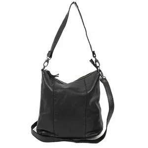 BEAR DESIGN Umhängetasche Schwarz Leder 